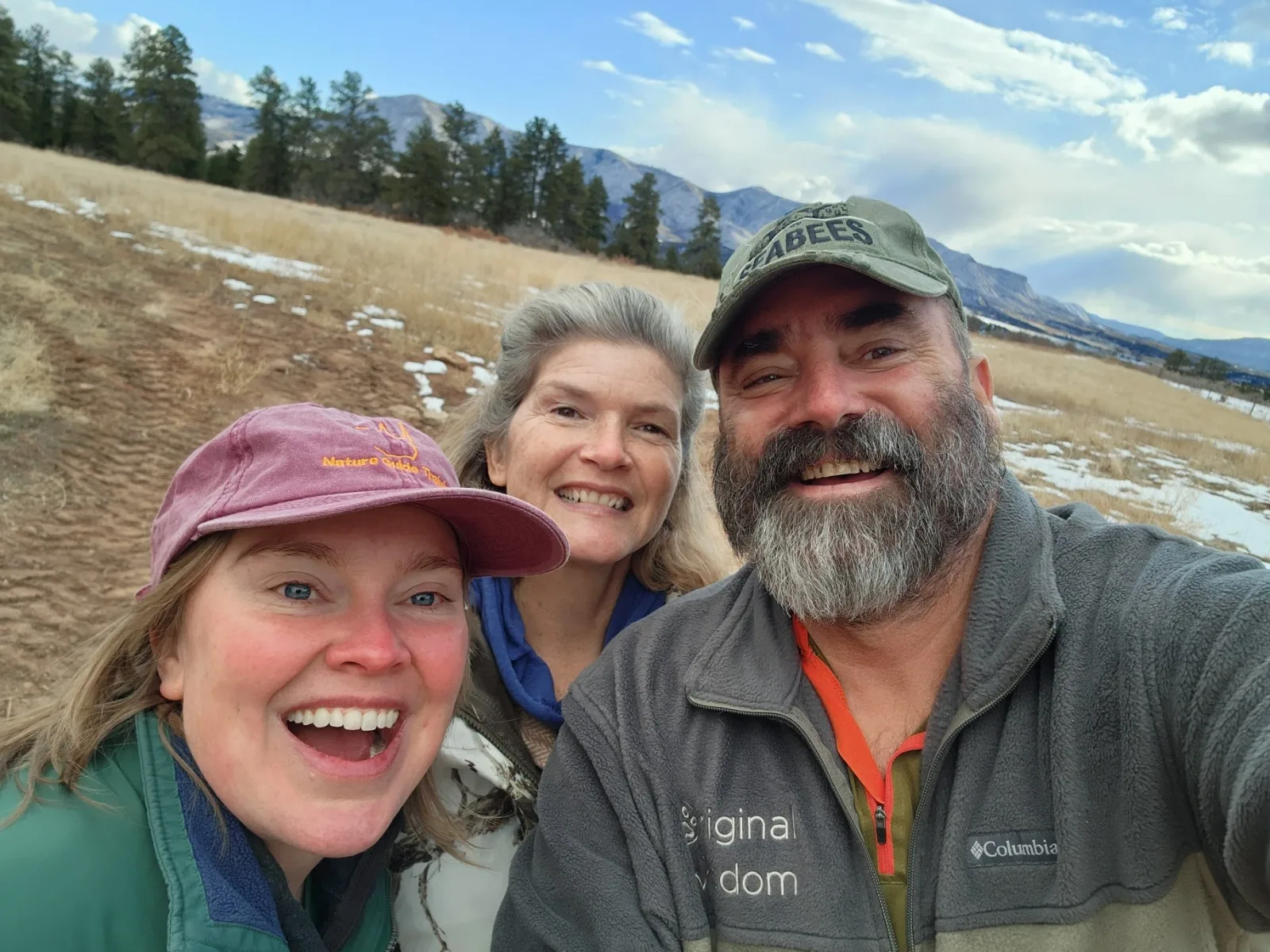 Jennifer Draime, Dr. Kersey Lawrence and Lee Gutteridge in the field